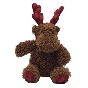Bath & Body Works Moose Plush Christmas Stuffed Animal Plaid 12"